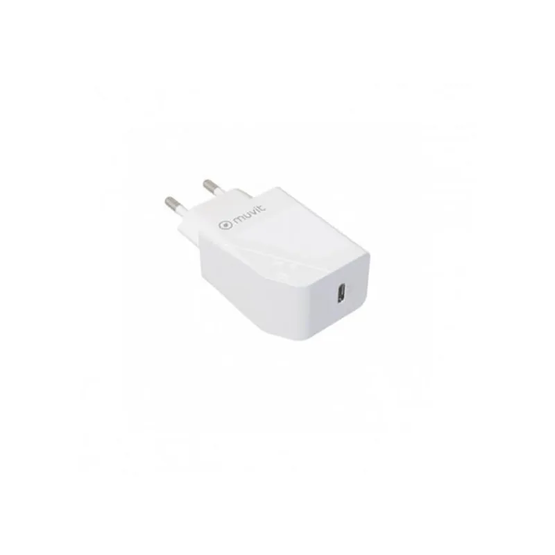 Muvit Accesorio Compatible - Adaptador de Corriente USB-C de 20W Blanco