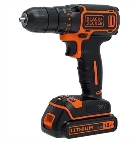 Black & Decker BDCDC18B-QW Perceuse-visseuse 18 V avec 2 batteries 1,5 Ah