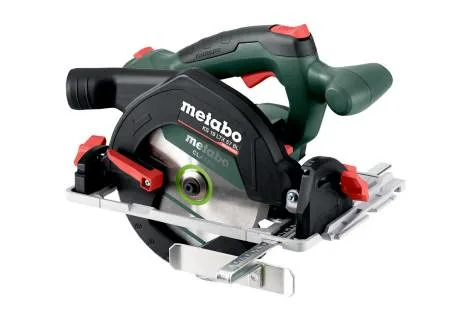 Metabo Sierra circular inalámbrica KS 18 LTX 57 BL 18 V, con motor sin escobillas, corte oblicuo, indicador de corte bien visible, peso ligero, sierra 611857850