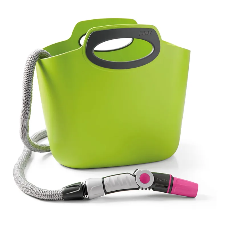 G.F. Set de Manguera con Accesorios GF Garden Aquapop gf80287603 Extensible Cesta Lima Plástico 30 m