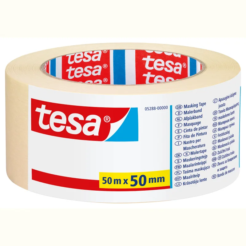 TESA 05288 50 m Cinta de pintor Apto para uso en interior Papel Beige