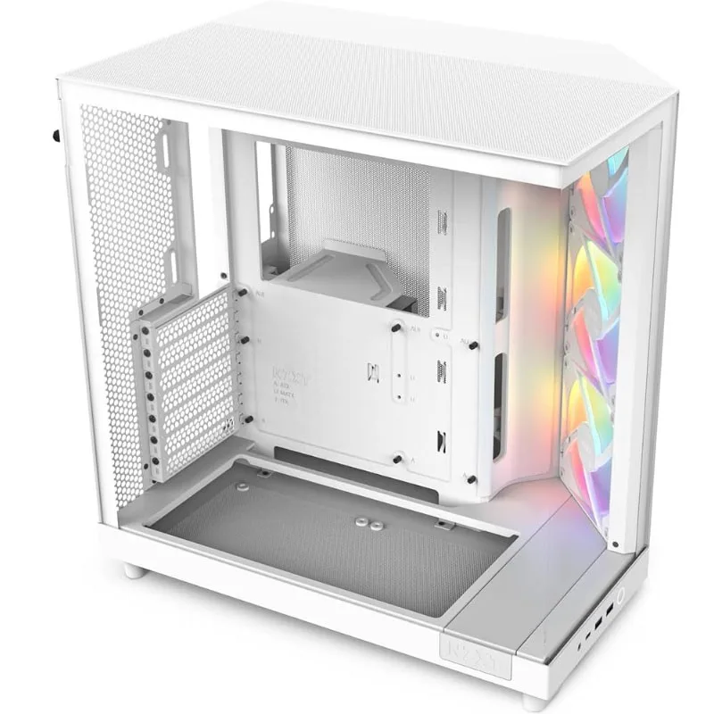 Caja atx semitorre nzxt h6 flow rgb blanca cristal tintado cc-h61fw-r1
