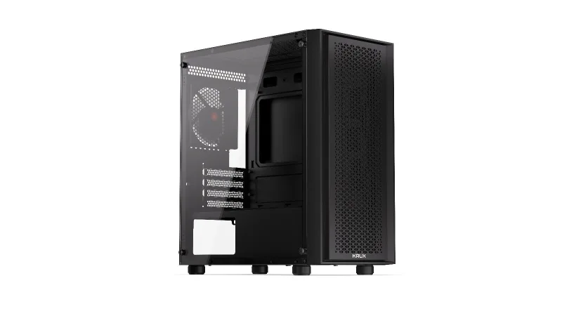 KRUX Scor, microATX, Mini-ITX, tamaño Compacto, un Ventilador de 120 mm Incluido, Panel de Cristal Lateral, E/S Frontal 3 x USB, compatibilidad de radiadores: Superior: 1 × 240 mm, KRXD002