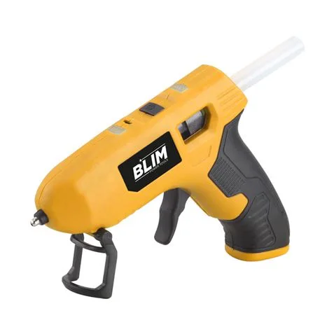 Blim pistola de silicona bateria - diseño compacto y ergonomico - color amarillo