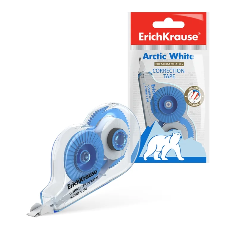 Correctoras marca ERICHKRAUSE modelo Erichkrause Cinta Correctora Arctic White - 4.2mm x 5m - Secado Inmediato - Uso Ambidiestro - Color Blanco