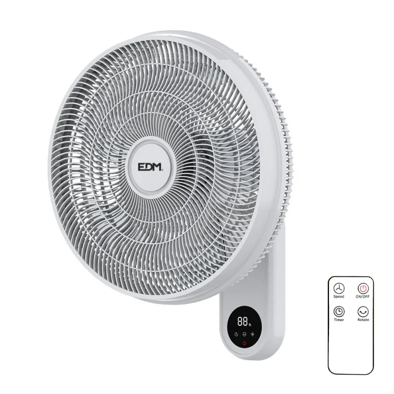 EDM Ventilador de Pared Blanco 50 W
