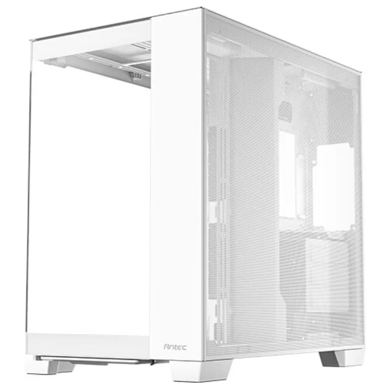 Antec C8 Blanco, Ventiladores no incluidos, Compatible con RTX 40, Doble cámara, diseño sin Herramientas, Tipo C, Soporte de radiador de 360 mm, Paneles Frontales y Laterales de Vidrio Templado sin