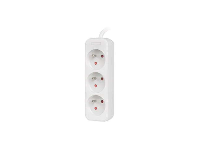 Lanberg PS0-03E-0150-W base múltiple 1,5 m 3 salidas AC Interior Blanco
