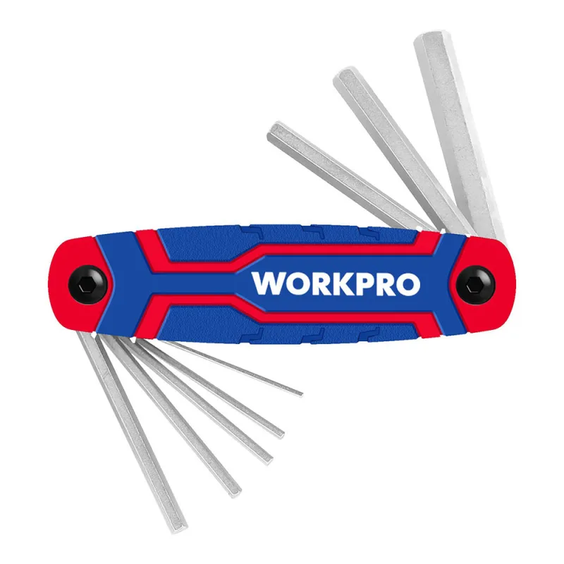 WORKPRO Juego de Llaves Allen Plegable 8 Piezas
