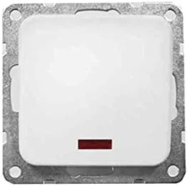 eDM EDM Interruptor Empotrar Luminososerie Term" Edm(Bolsa Blíster)", Blanco