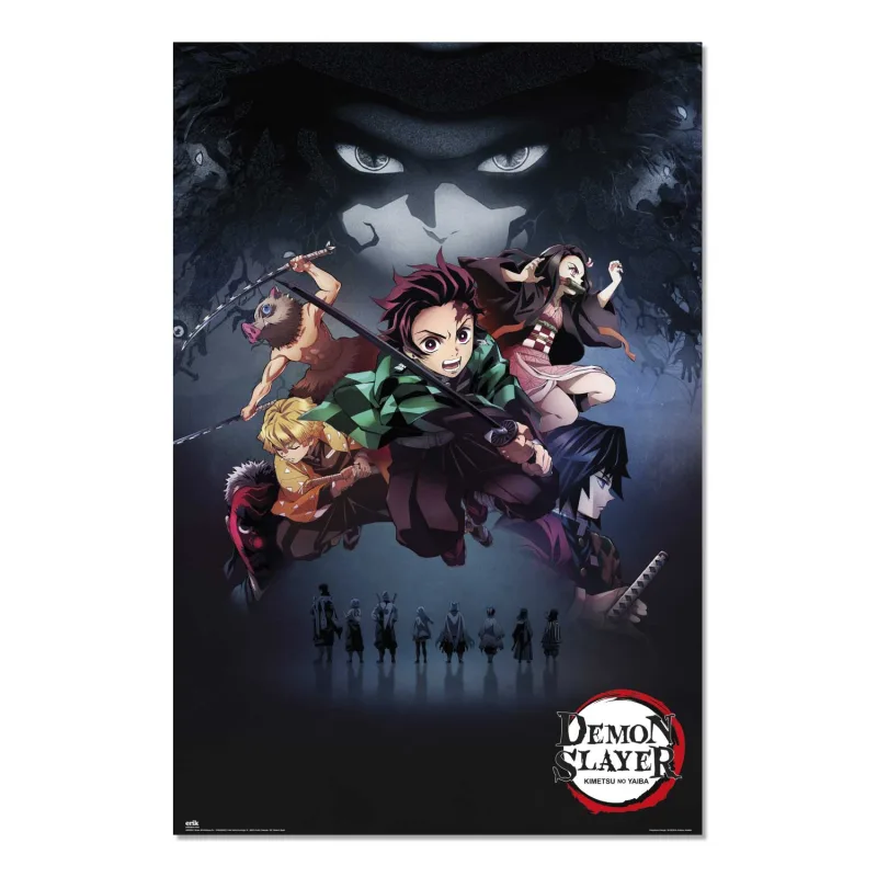 Grupo Erik Poster Demon Slayer Manga - Poster Guardianes de la noche 61x91,5 cm - Lamina decorativa - Laminas decorativas pared ideal decoracion pared - Posters para pared Decoracion habitacion