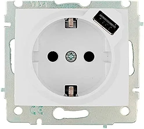 BASE BIPOLAR CON T/T LATERAL 16A 250V CON USB POWER S.EUROPA SOLERA