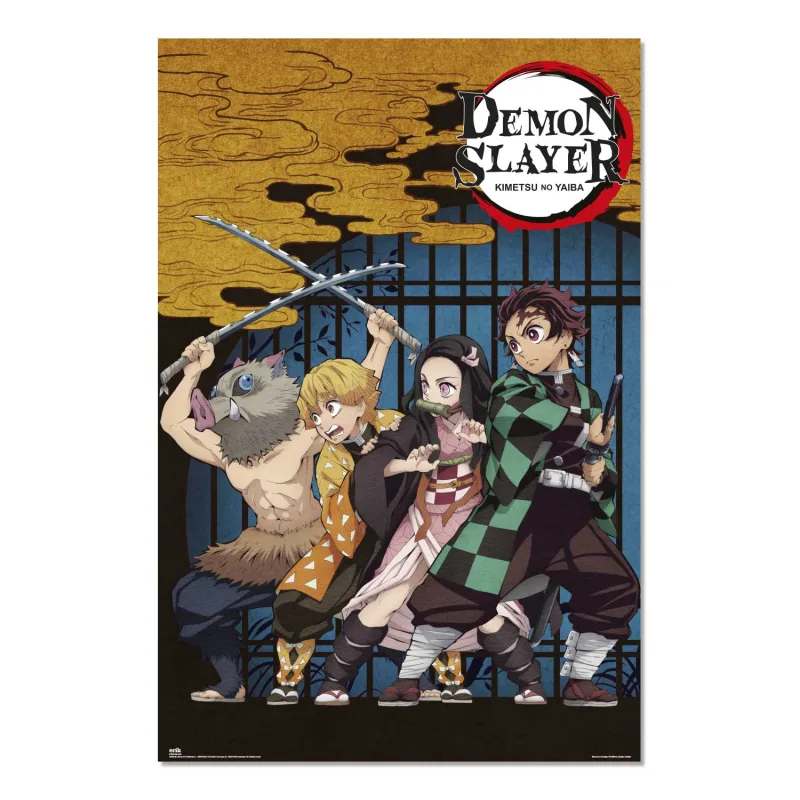 Grupo Erik Poster Demon Slayer Manga | Poster Anime Guardianes de la noche 61x91,5 cm - Lamina decorativa, Laminas decorativas pared ideal decoracion pared - Posters para pared Decoracion habitacion