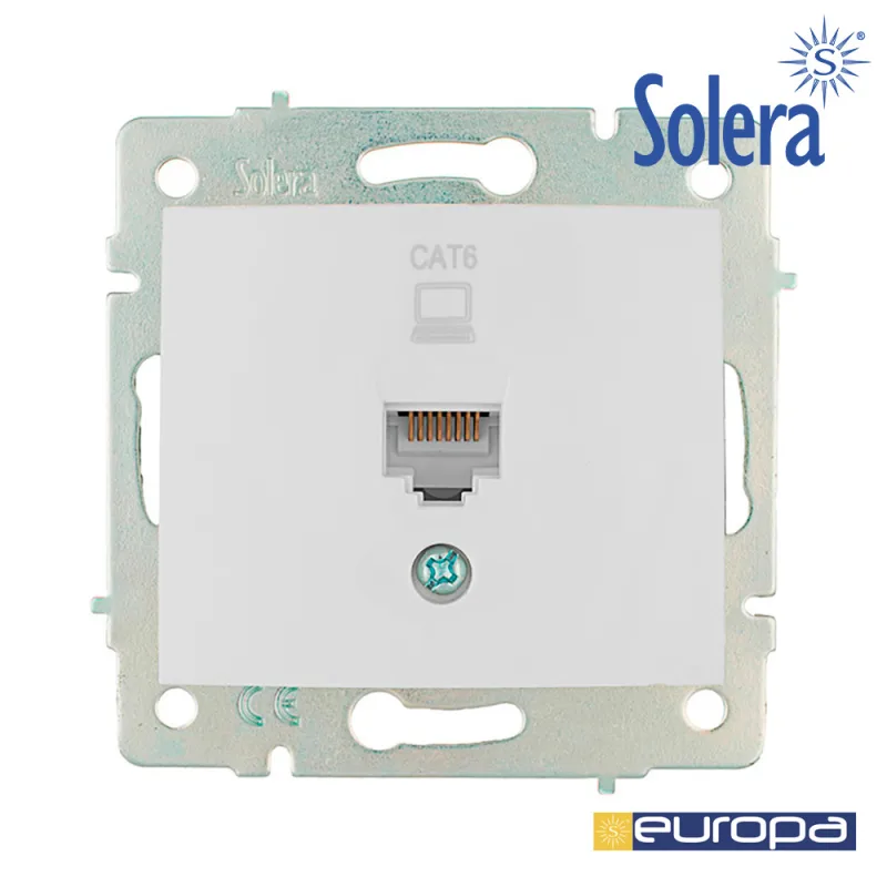 Toma DE Datos RJ4 CAT6 83X81MM S.Europa SOLERA