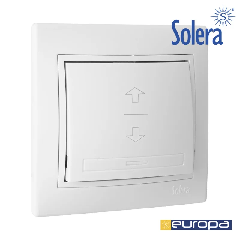 SOLERA IINTERRUPTOR PERSIANA 10A 25V BLANCO CON MARCO S.EUROPA
