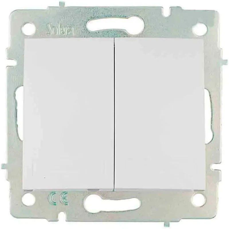 DOBLE CONMUTADOR/INTERRUPTOR 10AX250V MARCO APARTES.EUROPA SOLERA