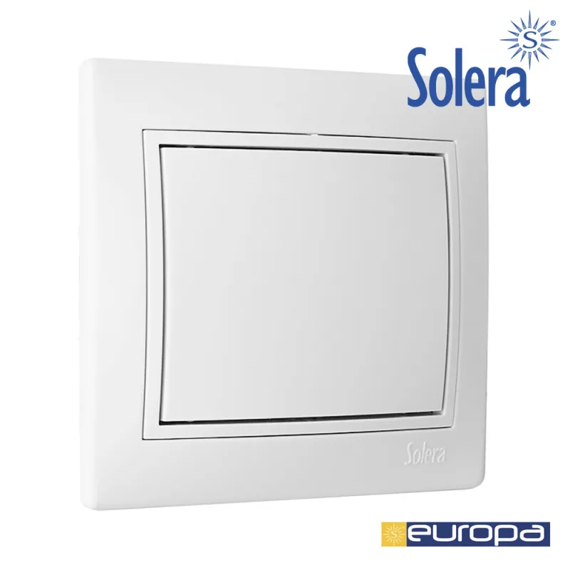 Tapa CIEGA DE EMPOTRAR Blanco 83X81X10MM Mecanismo Completo S.Europa SOLERA