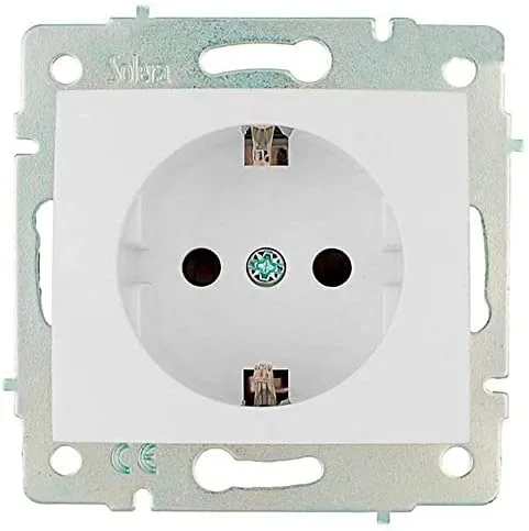 SOLERA BASE BIPOLAR CON T/T LATERAL 16A 250V CON OBTURADOR S.EUROPA