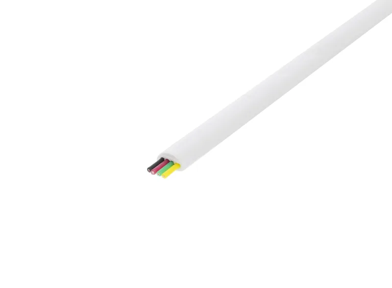 Wentronic Cable de Cinta Teléfono 4 Hilos 100 m Carrete Blanco/Blanco