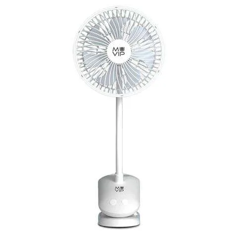 MUVIP Ventilador de Pinza 6" con Batería Recargable, 4 Velocidades, Ángulo Ajustable 360º, 15cm, 5W, 1800mAh, Cable Tipo C Incluido, Portátil y Silencioso para Oficina, Hogar, y Viajes
