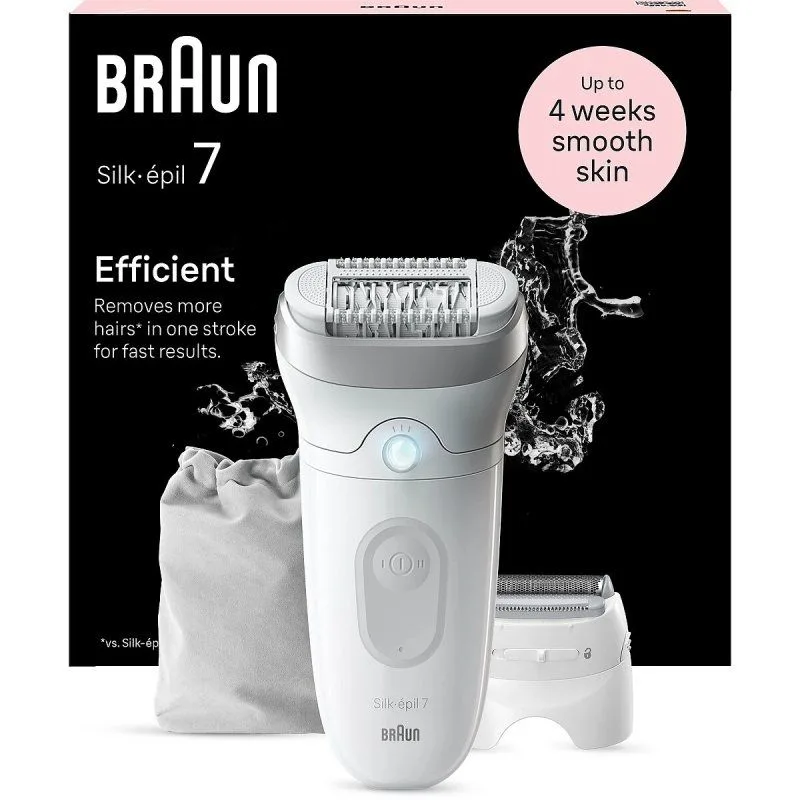 Braun Silk-épil SE7-041 Wet & Dry Depiladora Eléctrica 3 cabezales Gris