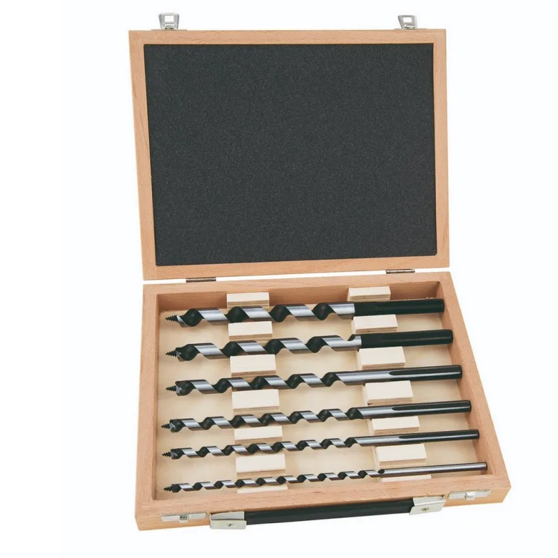 Alpen 21600006100 - Juego de brocas salomónicas (6 unidades, 6, 8, 10, 12, 14, 16 x 235 mm, hexagonal, estuche de madera)