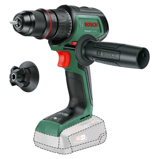 Bosch Taladro/atornillador con batería AdvancedDrill 18V-80 QuickSnap (taladrar y atornillar; sistema 18V; Brushless; 78 Nm; portabrocas 13 mm; caperuza magnética; sin batería)