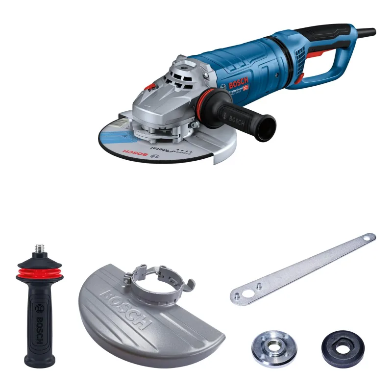 Bosch Professional amoladora angular GWS 27-230 JR (potencia: 2700 W, Ø de disco: 230 mm, con KickBack Control y Vibration Control, incl. cubierta protectora)