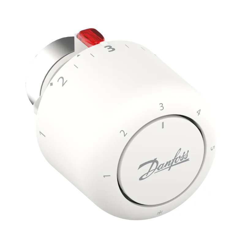 Danfoss Aero Ravl, válvula termostática de radiador con Fuelle termostático Relleno de Gas y Sensor Integrado, Color Blanco