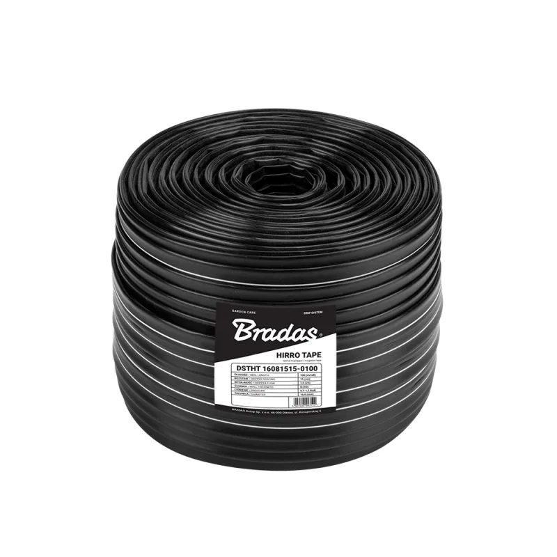 Cinta de riego por goteo 16 mm, Hirro Tape, 500 m, 16/8 mil/1,5 l/h/20 cm, riego eficiente para jardines y cultivos, alta durabilidad y precisión