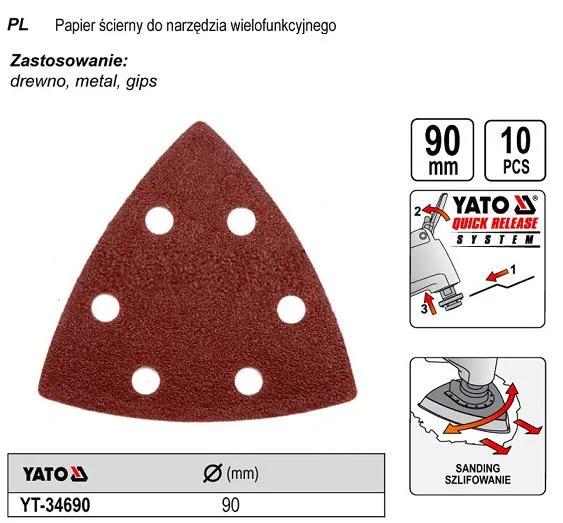 Yato YT-34690 accesorio para herramienta multifunción Placa de lijado