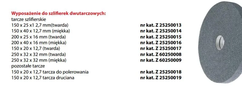 Tarcza szlifierska 200x40x16 miękka