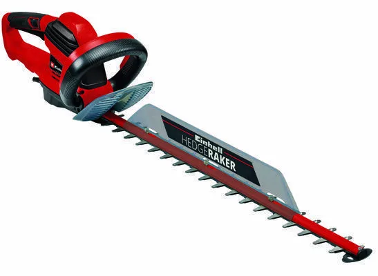 Einhell Cortasetos eléctrico GE-Eh 7067 (700 W, 670 mm de Longitud de Corte, 30 mm de Distancia Entre Dientes, recogedor de Recortes, Descarga de Cables)