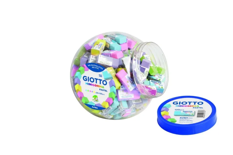 Giotto Pastel goma Elastómero termoplástico (TPE) Verde, Amarillo, Azul, Rosa, Violeta 120 pieza(s)