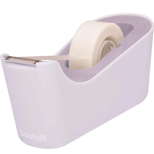 Scotch Dispensador de cinta lavanda + Scotch Magic Cinta, 1 rollo de 19 mm x 33 m