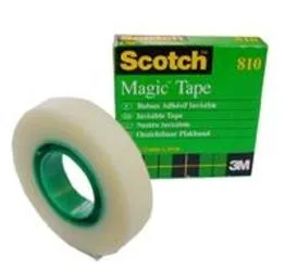 Scotch cinta adhesiva invisible magic rollo 12mm x 33m caja individual