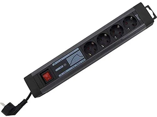 REV 0015462513 base múltiple 2,5 m 4 salidas AC Negro