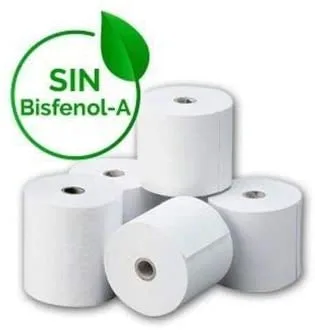 GENERICO Pack de 8 Rollos de Papel Termico de 80 X 60 Mm Lie de Bisfenol A