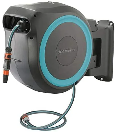 Gardena 18620-20 carrete de manguera de jardín Carrete de pared Automático Negro