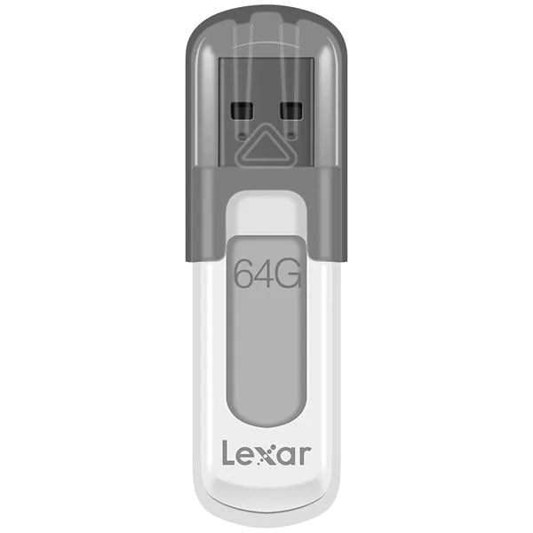 Lexar JumpDrive V100 unidad flash USB 64 GB USB tipo A 3.2 Gen 1 (3.1 Gen 1) Gris, Blanco