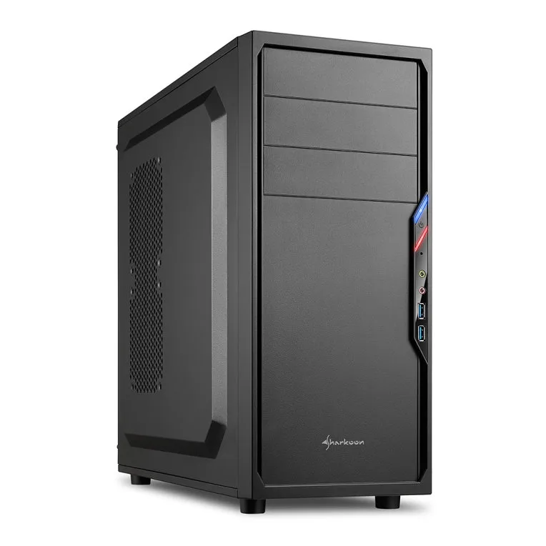 Sharkoon VS4-V - Caja de Ordenador, PC Gaming, Semitorre ATX, Negro