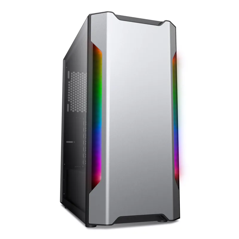 DROXIO Accesorios PC y Portátiles Marca Modelo Caja ATX Gaming Bagger Cristal TEMPLAD RGB, Multicolor