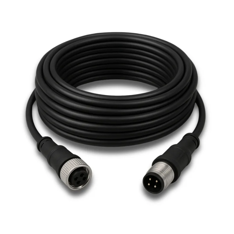 Cable de 5 mts con conector M12 para kits AHD de visión trasera Yatek, EL81067