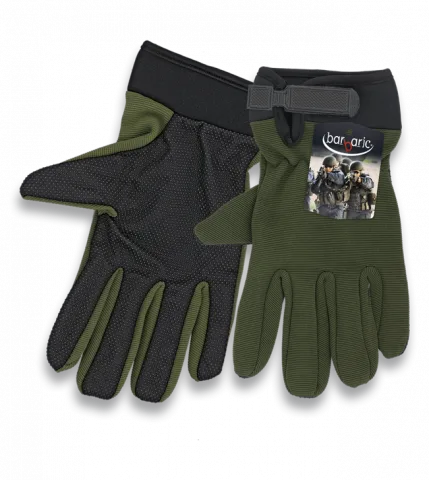 Guantes largos Barbaric de color verde, talla única