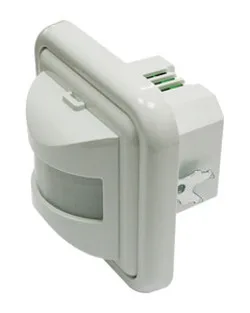 Interruptor / detector de movimiento Electro DH por infrarrojos, de pared, empotrable, Ajuste de tiempo y luz ambiente, 60.253/PD/N