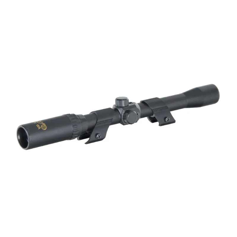 Visor Telescópico de 4 aumentos 4x20 Gran Angular TV Gamo, longitud 276 mm, peso 140 gramos, VE4X20TVWA