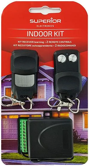 KIT Centralita + 2 Mandos Para Cochera 433,92 MHz Para 2 Canales SUPRK001