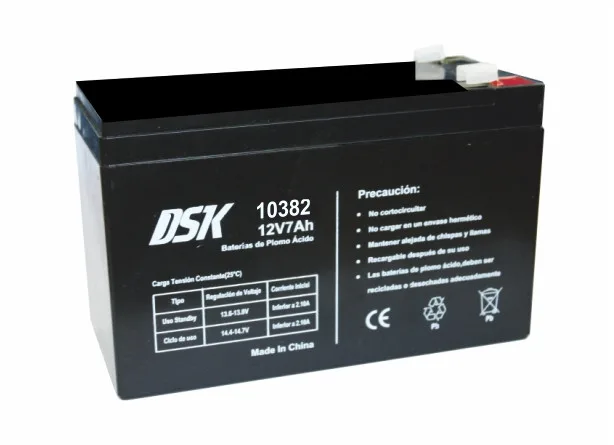 Bateria PLOMO 12Vdc 7Ah AGM 151x95x65mm DSK