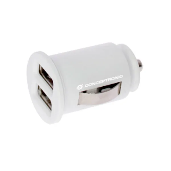 Cargador 2X USB POWER2GO Coche Blanco Pack 5