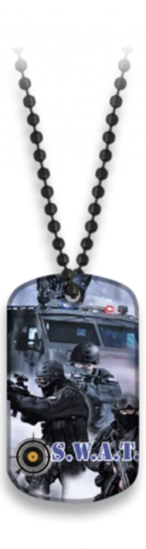 Chapa militar Con Cadena De Bolas S.W.A.T, impresión 3D, dimensiones 2,8 x 5 cm